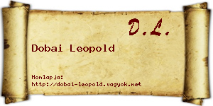 Dobai Leopold névjegykártya